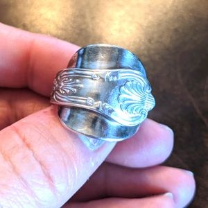 Silver spoon ring